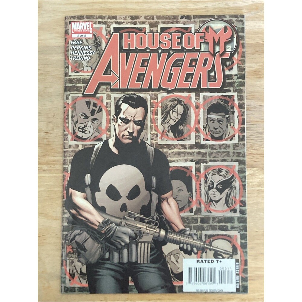 House of M: Avengers No. 3: The Punisher (2008) Marvel Comic Book, Frank Castle